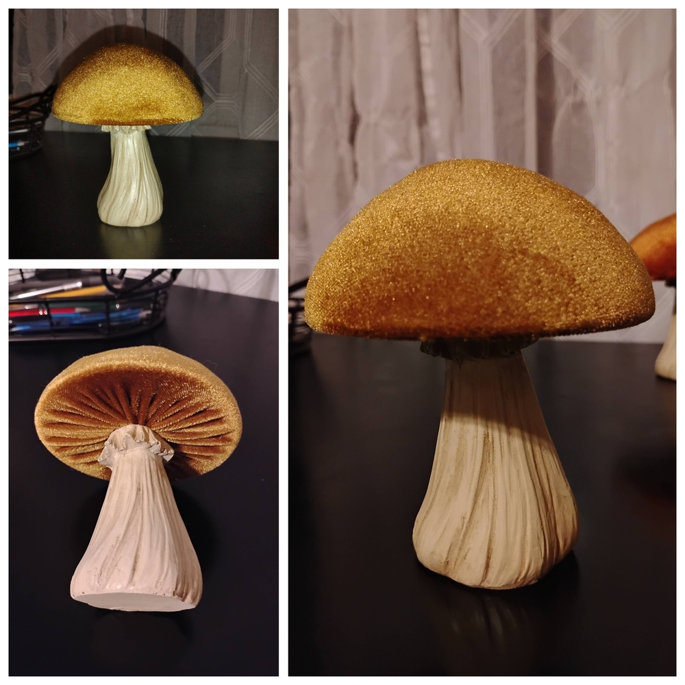 Golden Mushroom Decor